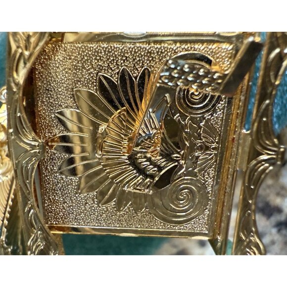 Baldwin Brass & Gold Vintage Gramophone W/Intricate 3D Design - Picture 7 of 13